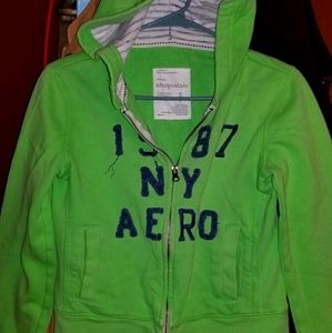 Junior's size S, full zip, hooded aeropostal sweat